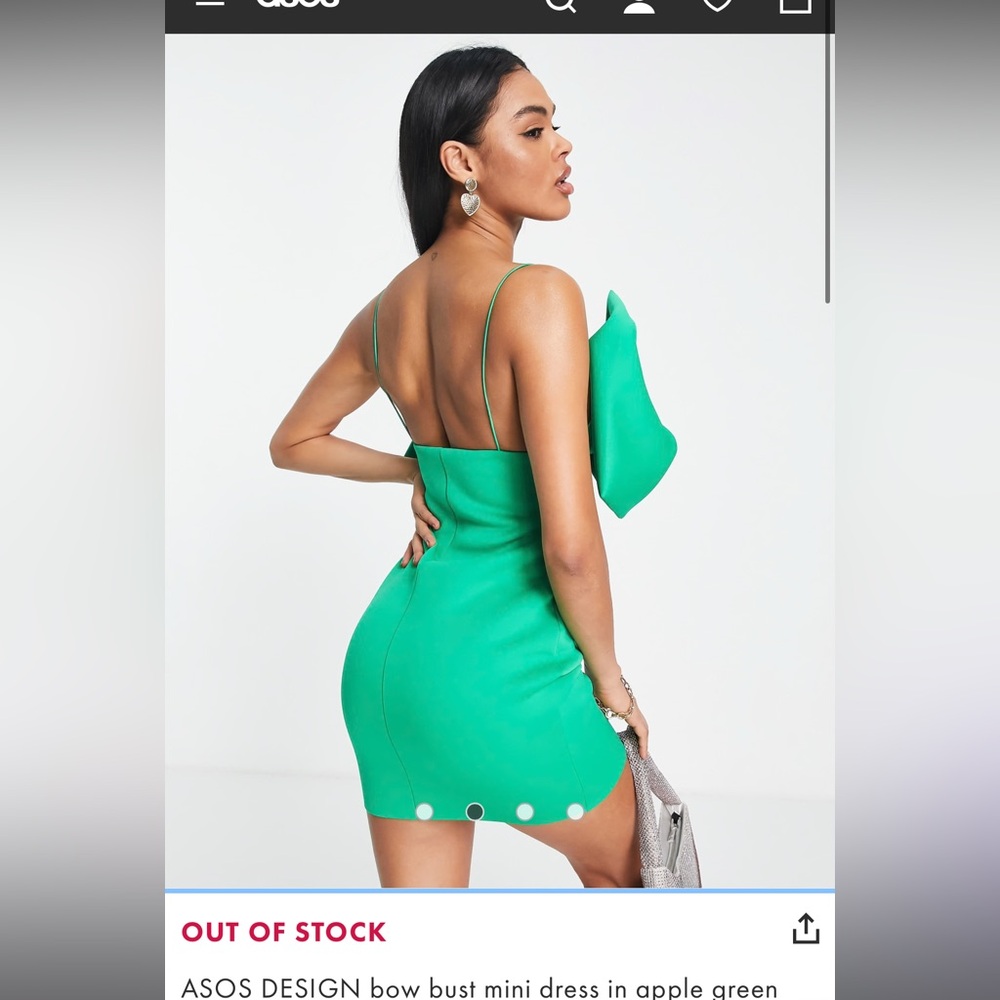 ASOS Green statement Dress - Picture 3 of 6